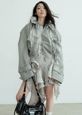 Lightweight Earth Print Short Jacket image 2